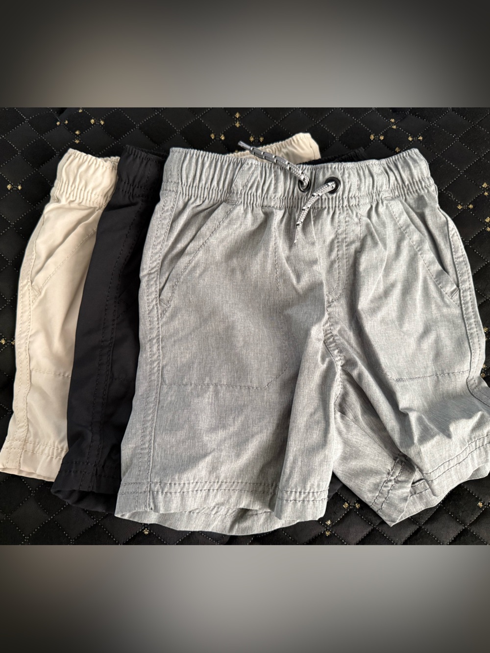 jumping beans Grey, Black & beige Pull-On woven Shorts (price for all 3)
